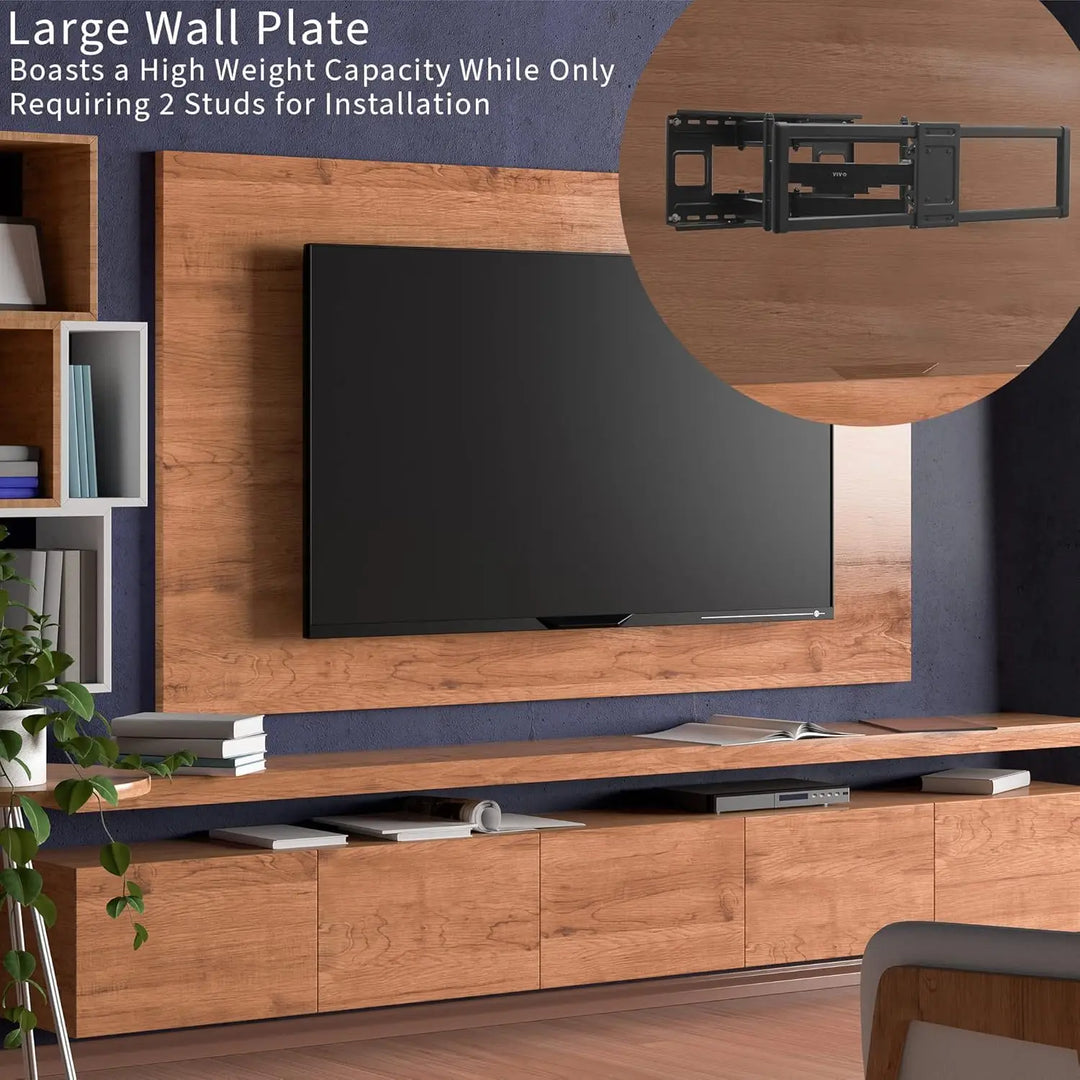 NEWSTAR Heavy Duty 60 to 120 inch Extra Large Screen TV Articulating Wall Mount for LCD LED Flat and Curved Screens, Extended Arm Swivel Mount, Max VESA 900x600mm, Black, 91-LPA77696