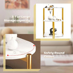 Load image into Gallery viewer, NICPET Sofa Side Cabinet Home Apartment Living Room Table Multi-layer Sofa Coffee Tables Light Luxury Bedside Tables Simple Modern Home Furniture Living Room Small Round Table