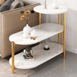 Load image into Gallery viewer, NICPET Sofa Side Cabinet Home Apartment Living Room Table Multi-layer Sofa Coffee Tables Light Luxury Bedside Tables Simple Modern Home Furniture Living Room Small Round Table