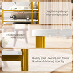 Load image into Gallery viewer, NICPET Sofa Side Cabinet Home Apartment Living Room Table Multi-layer Sofa Coffee Tables Light Luxury Bedside Tables Simple Modern Home Furniture Living Room Small Round Table