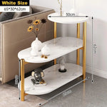 Load image into Gallery viewer, NICPET Sofa Side Cabinet Home Apartment Living Room Table Multi-layer Sofa Coffee Tables Light Luxury Bedside Tables Simple Modern Home Furniture Living Room Small Round Table