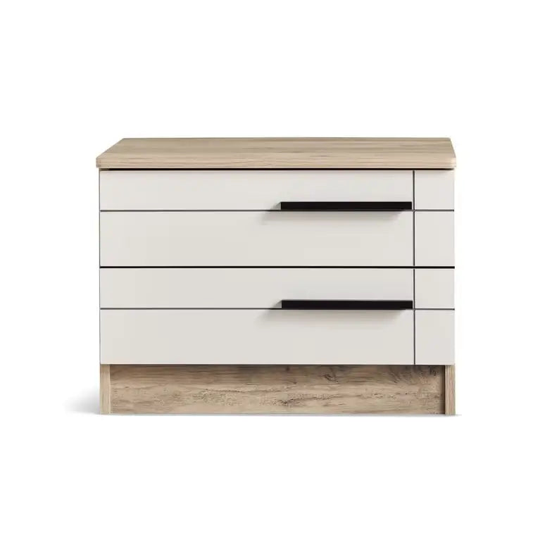 Nightstand – 2 Drawers (White Natural Finish)