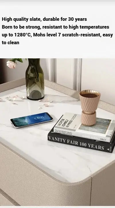 Nightstand Bedside Table, Solid Wood Bedroom Side Table-GCC Home Center