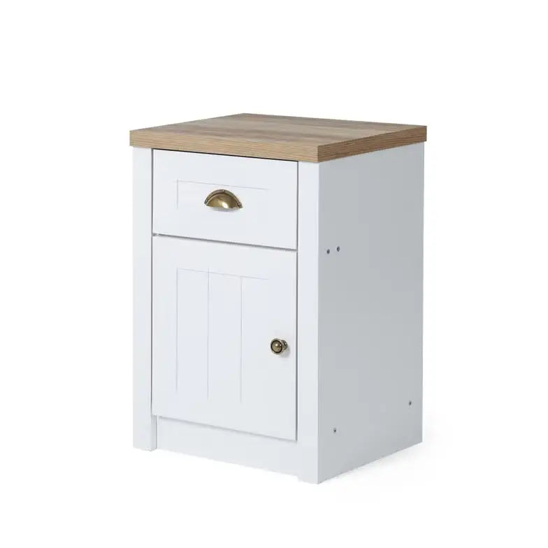 Nightstand with 1 Drawer & 1 Door – White