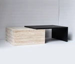 Load image into Gallery viewer, Nordic Modern Living Room Furniture - Removable Storage Travertine Marble Coffee Table with Iron Base-GCC Home Center