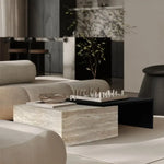 Load image into Gallery viewer, Nordic Modern Living Room Furniture - Removable Storage Travertine Marble Coffee Table with Iron Base-GCC Home Center