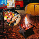 Load image into Gallery viewer, Odoland Camping Campfire Grill, Portable Folding Charcoal Grills, Backpacking BBQ Grill, Heavy Duty Firepit Grill with Carry Bag for Outdoor Cooking, Bonfire, Patio, Backyard