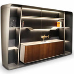 Load image into Gallery viewer, Office Cabinet With Multiple Shelves For Files, Books, Office Supplies - Brown-GCC Home Center