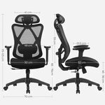 Load image into Gallery viewer, Office Chair, Ergonomic Desk Computer Chair, Mesh Chair, Adjustable Lumbar Support and Headrest Adjustable Height Black for Office-GCC Home Center