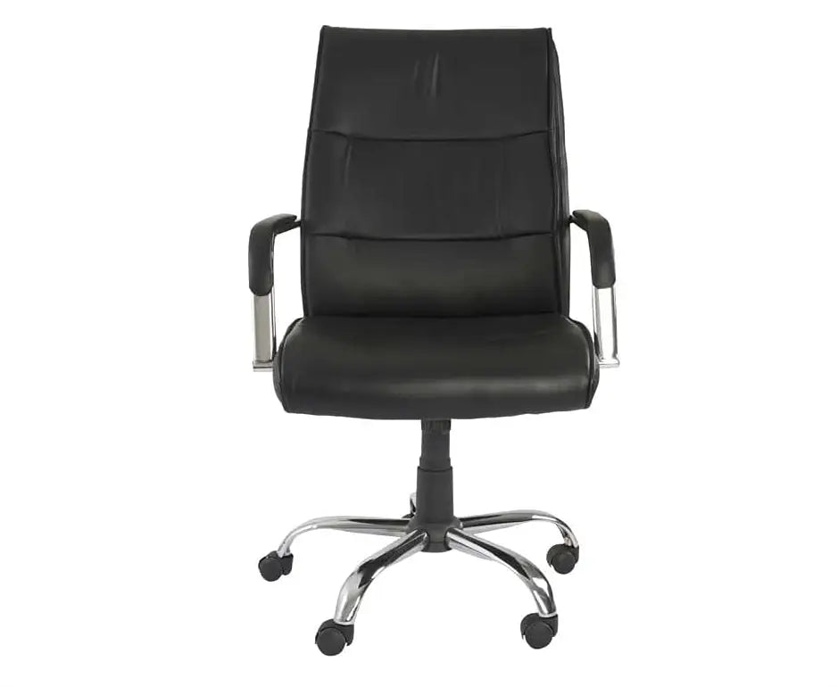 Office Chair, High Back PU Leather Ergonomic Computer Chair - Black-GCC Home Center