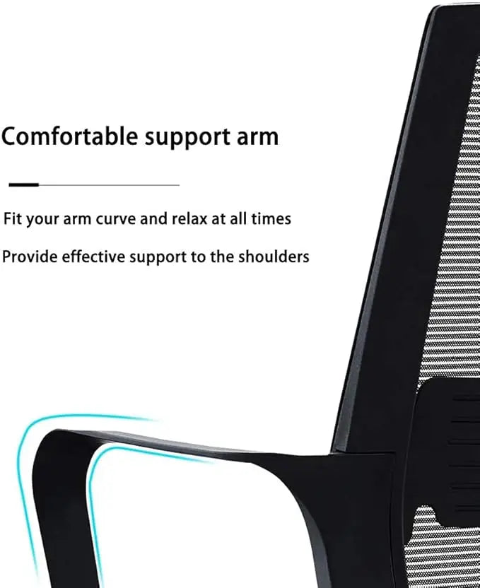 Office Chairs Desk Chair Adjustable and Swivel Home Office Chair Mid-Back with Lumbar Support Ergonomic-GCC Home Center