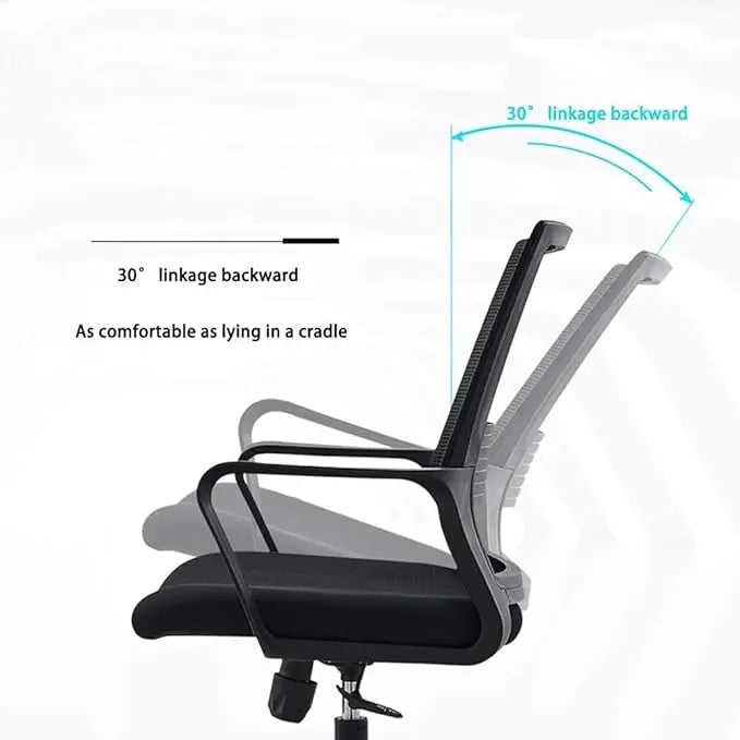 Office Chairs Desk Chair Adjustable and Swivel Home Office Chair Mid-Back with Lumbar Support Ergonomic-GCC Home Center