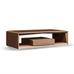 Load image into Gallery viewer, Office Coffee Table With Luxury Saddle Leather Finish - Brown-GCC Home Center