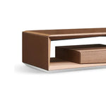 Load image into Gallery viewer, Office Coffee Table With Luxury Saddle Leather Finish - Brown-GCC Home Center