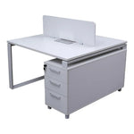 Load image into Gallery viewer, Office Desk, Work Station for two (x2) With Metal Legs - Matt White-GCC Home Center