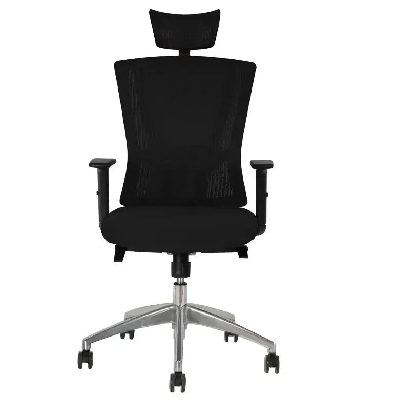 Office Executive Office High Back Chair | Mesh Back Rest | Aluminum Base with PU Arm Rest-GCC Home Center