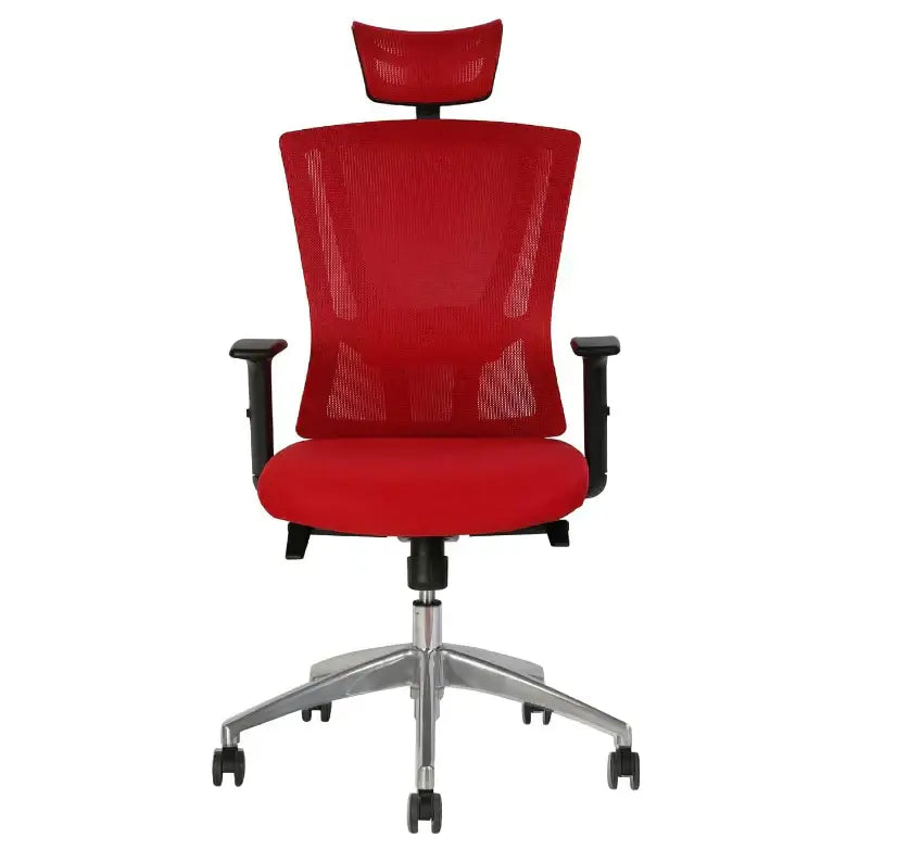 Office Executive Office High Back Chair | Mesh Back Rest | Aluminum Base with PU Arm Rest-GCC Home Center