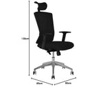 Load image into Gallery viewer, Office Executive Office High Back Chair | Mesh Back Rest | Aluminum Base with PU Arm Rest-GCC Home Center