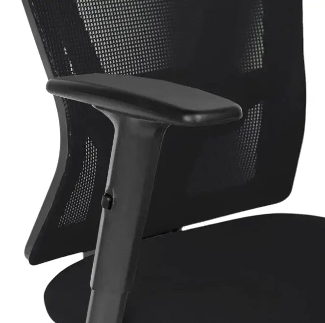 Office Executive Office Medium Back Chair, Mesh Back Rest, Aluminum Base with PU Arm Rest-GCC Home Center