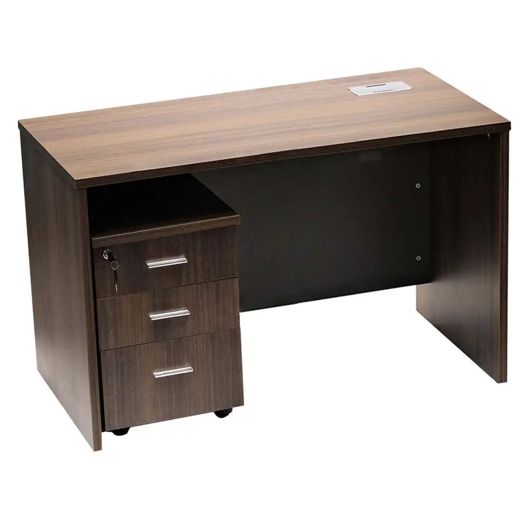 Office Table with Movable Drawers For Both Office And Home - Brown-GCC Home Center