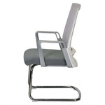 Load image into Gallery viewer, Office Visitor Chair With Armrests And Metal Leg - Grey-GCC Home Center