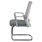 Office Visitor Chair With Armrests And Metal Leg - Grey-GCC Home Center