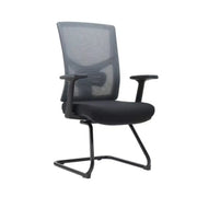 Office Visitor Chair With Height Adjustable And Arm Rest - Black-GCC Home Center