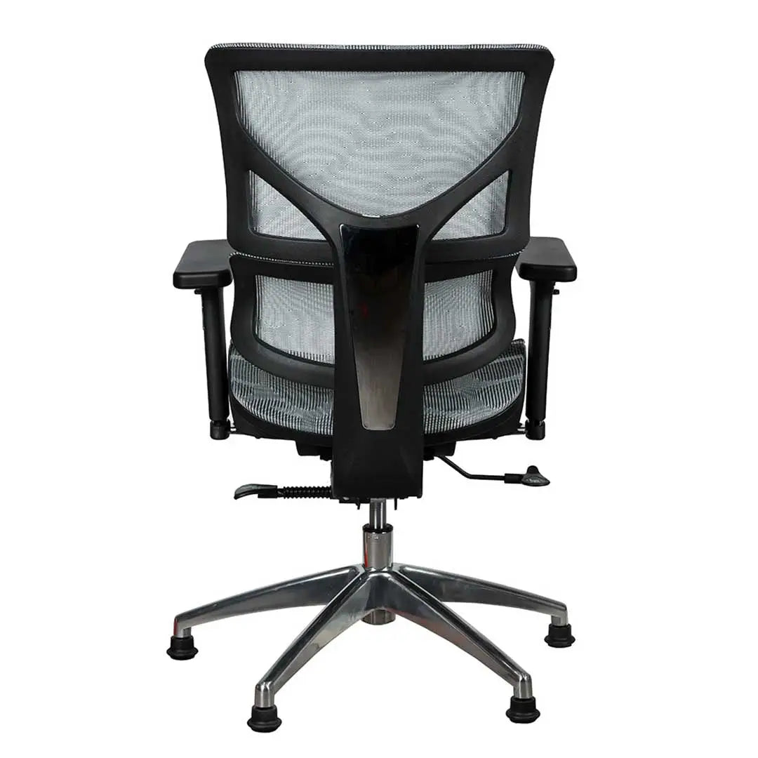 Office Visitor Chair With Height Adjustable, Armrests And 5 Swivel Wheels-GCC Home Center