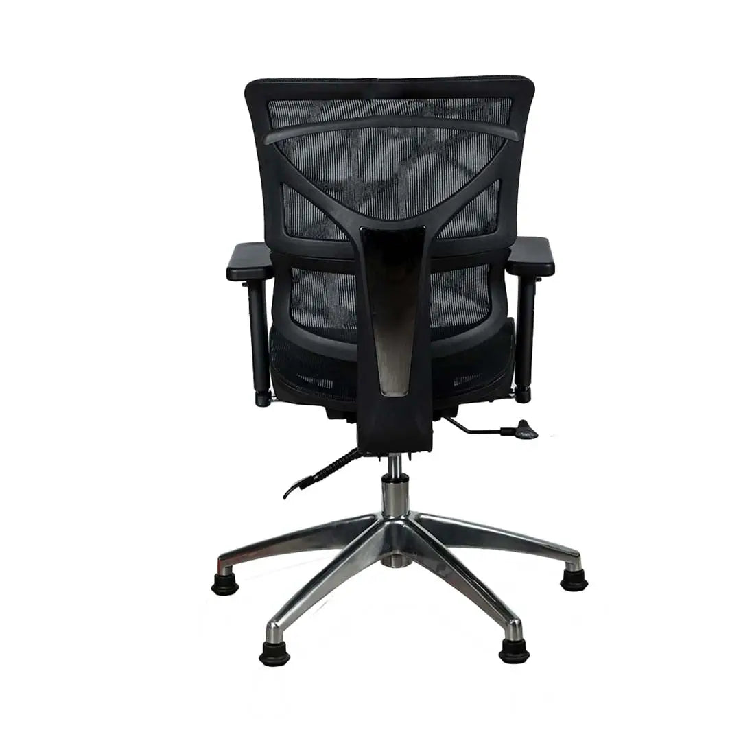 Office Visitor Chair With Height Adjustable, Armrests And 5 Swivel Wheels-GCC Home Center