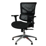 Office Visitor Chair With Height Adjustable, Armrests And 5 Swivel Wheels-GCC Home Center