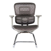Office Visitor Chair With Height Adjustable, Lumbar Support And 5 Swivel Wheels-GCC Home Center