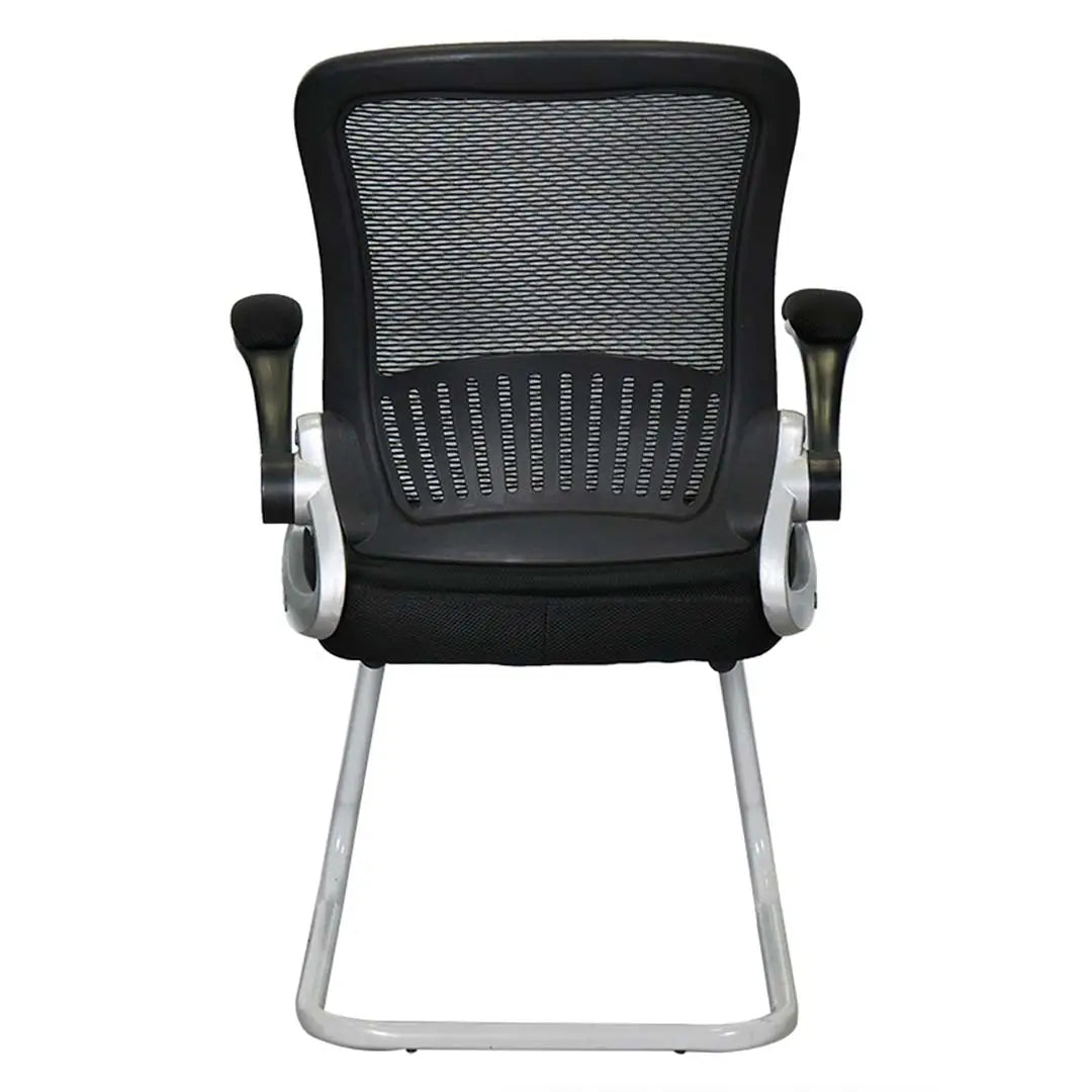 Office Visitor Chair With Lumbar Support And Metal Leg-GCC Home Center