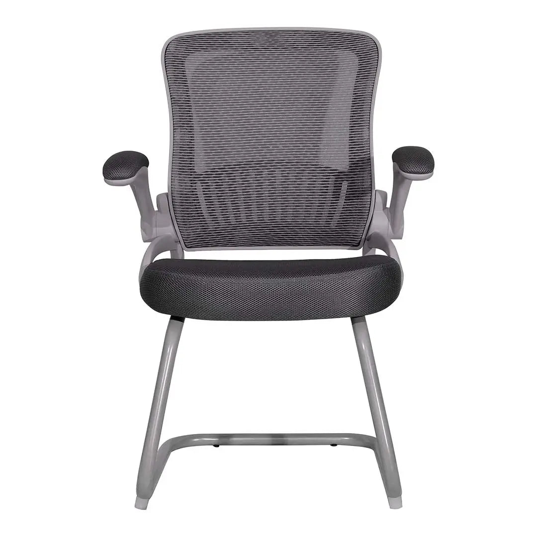 Office Visitor Chair With Lumbar Support And Metal Leg-GCC Home Center