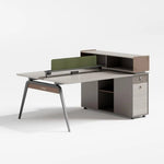 Load image into Gallery viewer, Office Workstation, Office Desk With Storage - White Oak-GCC Home Center