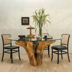 Load image into Gallery viewer, Organic Luxury Natural Teak Wood Tree Root Dining Table