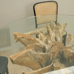 Load image into Gallery viewer, Organic Luxury Natural Teak Wood Tree Root Dining Table