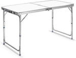 Load image into Gallery viewer, Organized Home Folding Camping Picnic Table - Portable Outdoor Aluminum Table, 3 Adjustable Heights, Lightweight Dining Table for Grill BBQ Backyard and Beach (Round tube)