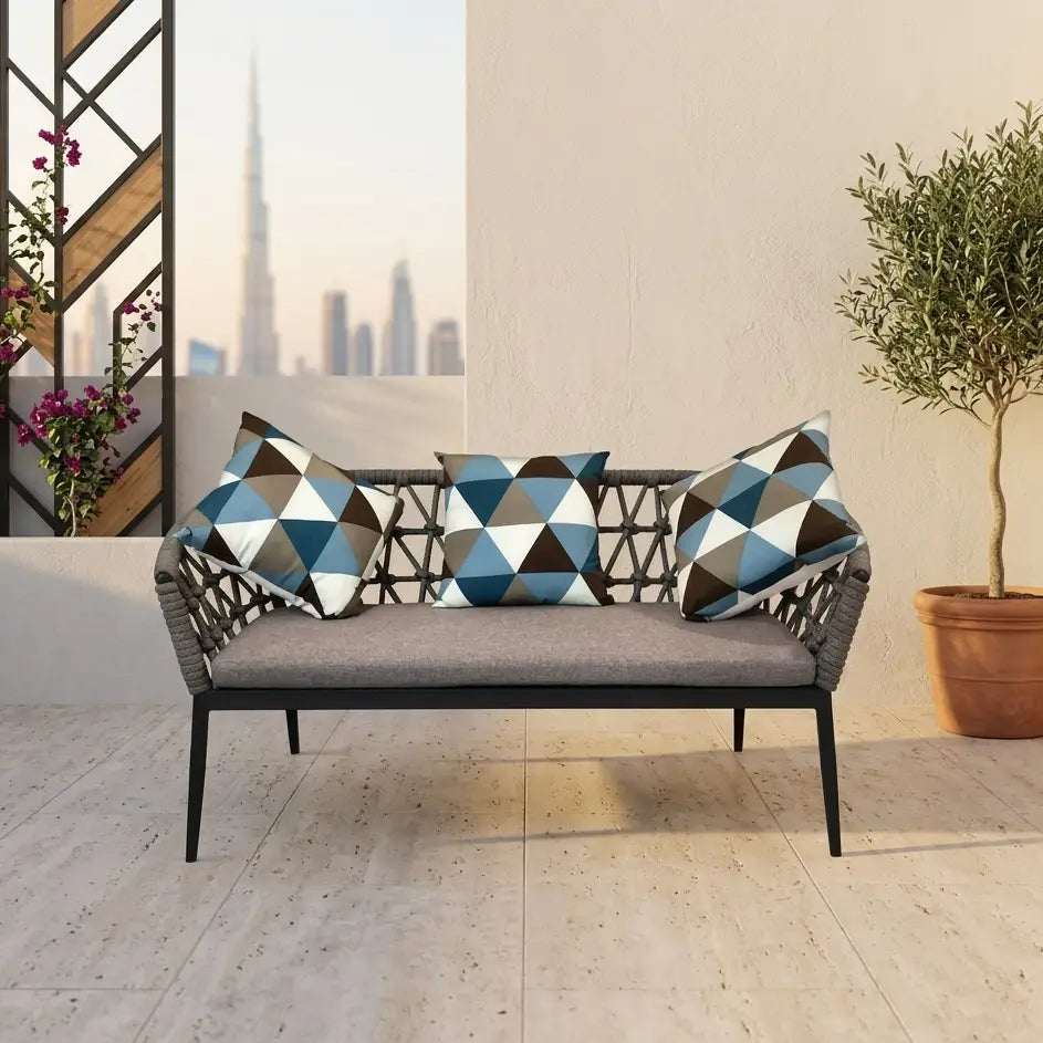 Outdoor 2 Seater Sofa, 2-Seater Sofa | Padded Seating | Comfortable & Timeless Design