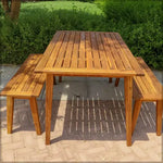 Load image into Gallery viewer, Outdoor Acacia Wood Table &amp; Bench Set-GCC Home Center