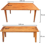 Load image into Gallery viewer, Outdoor Acacia Wood Table &amp; Bench Set-GCC Home Center