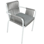 Load image into Gallery viewer, Outdoor Aluminum Frame Rope Dining Chair with Cushion-GCC Home Center