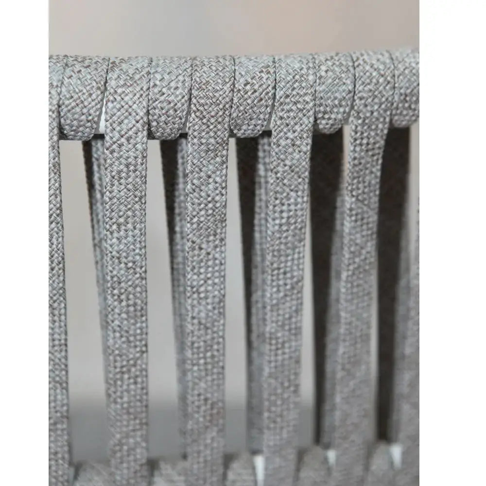 Outdoor Aluminum Frame Rope Dining Chair with Cushion-GCC Home Center