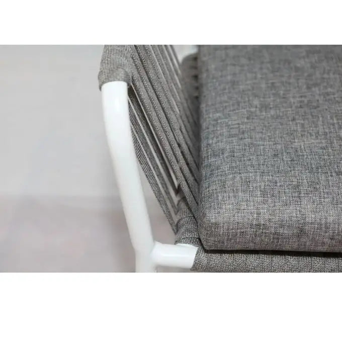 Outdoor Aluminum Frame Rope Dining Chair with Cushion-GCC Home Center
