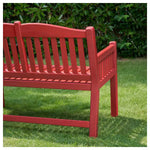 Load image into Gallery viewer, Outdoor Bench with Backrest, Red