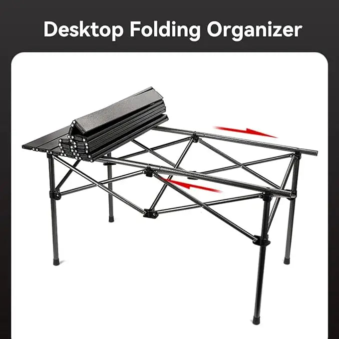 Outdoor Camping Folding Table – Lightweight Aluminum Tabletop with Carry Bag