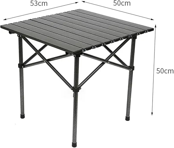 Outdoor Camping Folding Table – Lightweight Aluminum Tabletop with Carry Bag