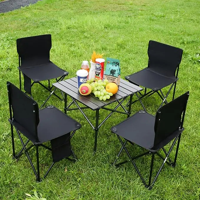 Outdoor Camping Folding Table – Lightweight Aluminum Tabletop with Carry Bag