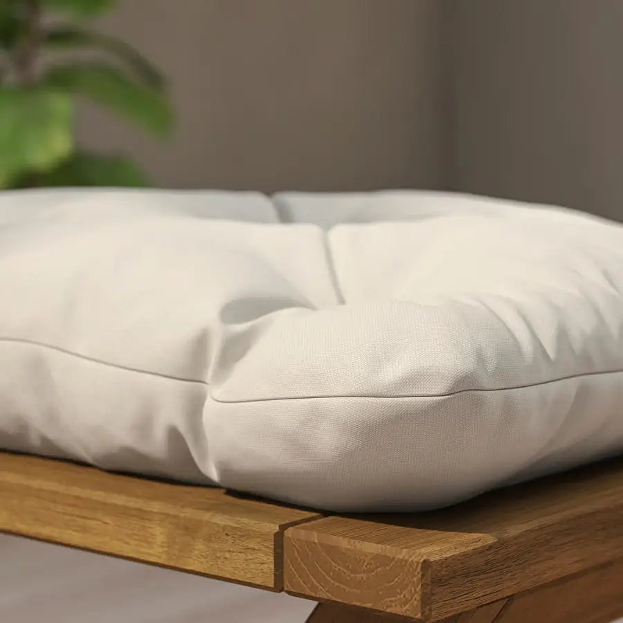 Outdoor Chair Cushion, Light Grey-Beige (36×32 cm)