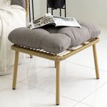 Load image into Gallery viewer, Outdoor Chair with Foot Stool – Grey &amp; Beige