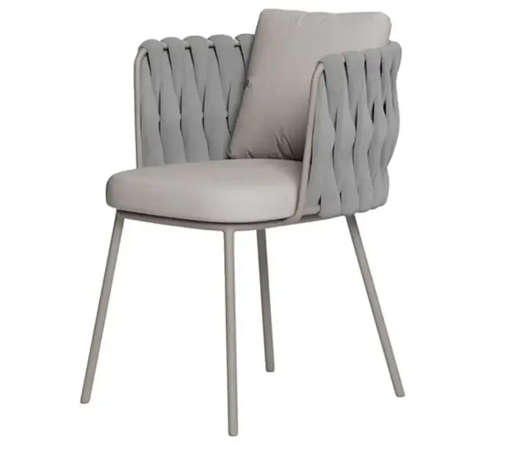 Outdoor Cushioned Single Seater Rope Weaving Dining Armchair-GCC Home Center